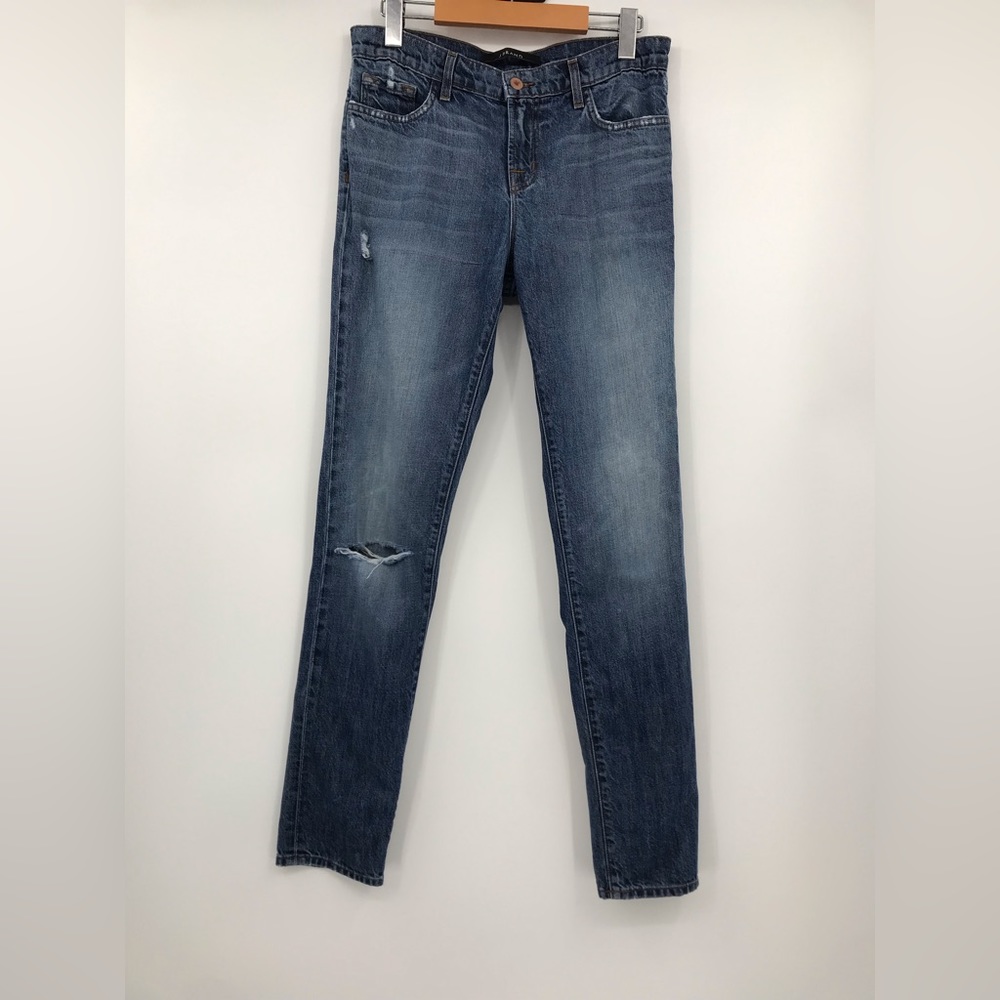 J Brand Jake Jeans Adored Size 25 Medium Wash Denim Distressed